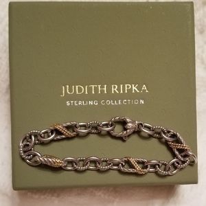 🤑SOLD🤑Judith Ripka Silver & Gold Link Bracelet